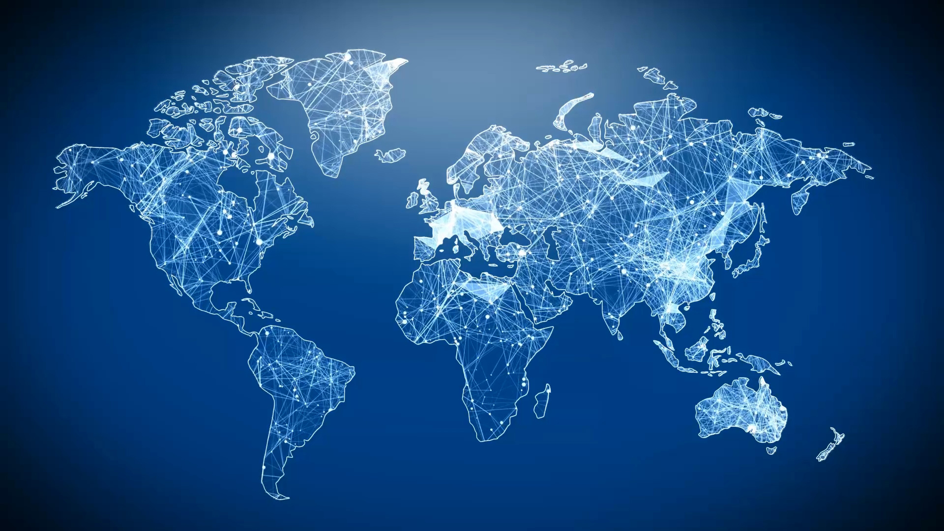 Zoom corporate blue world map background